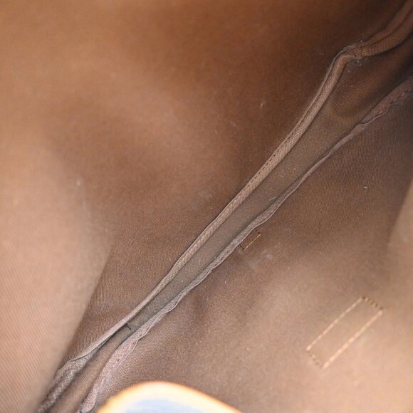 LOUIS VUITTON Logo Saumur 30 Shoulder Bag Monogram Leather Brown - Picture 10 of 14